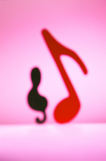 Musical note and treble clef